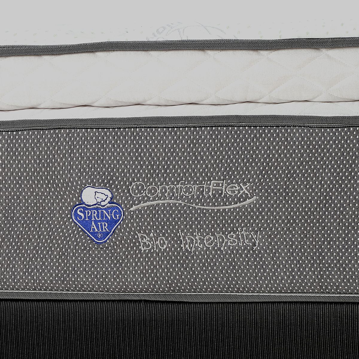 Colchon Spring Air Queen Size Bio Intensity + 2 Almohada Luxury + 1 Protector Dry Tech