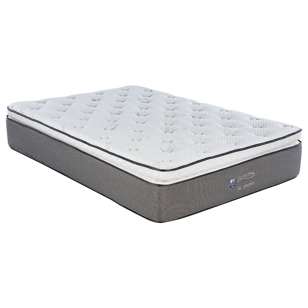 Colchon Spring Air Queen Size Bio Intensity + 2 Almohada Luxury + 1 Protector Dry Tech