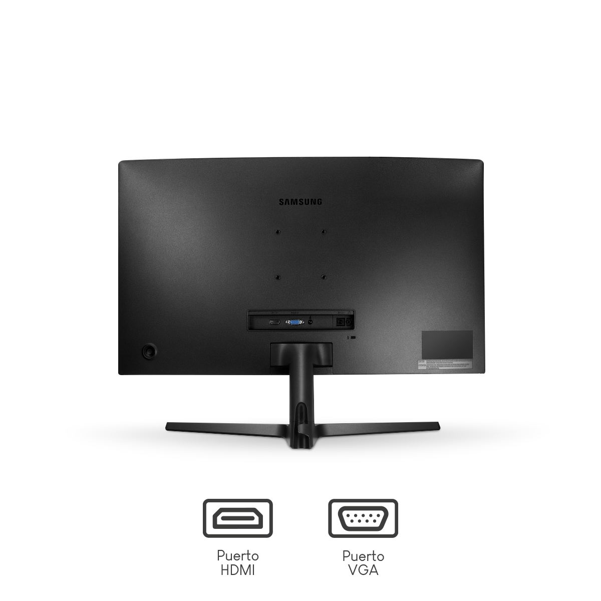 Combo Monitor Samsung LC32R 32Pulg FHD Curvo Led AMD Freesync 75hz Inclinable Black + Audìfonos