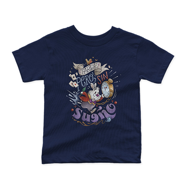 Playera Frases Tarde pero sin sueño By Mexico Colecciones Especiales  ( Niño Unisex)