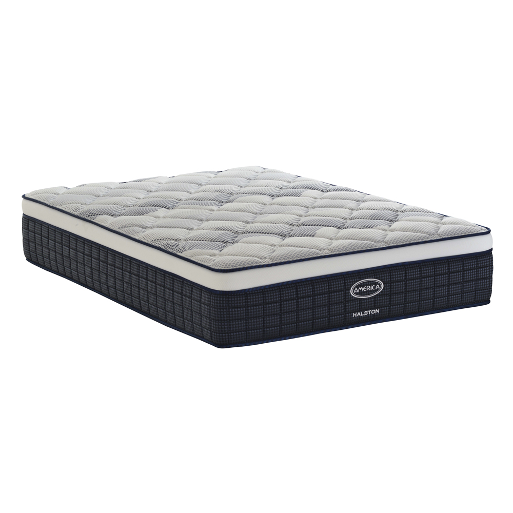 Colchon America Halston + Box Gratis  Queen Size + 2 Almohadas De Regalo