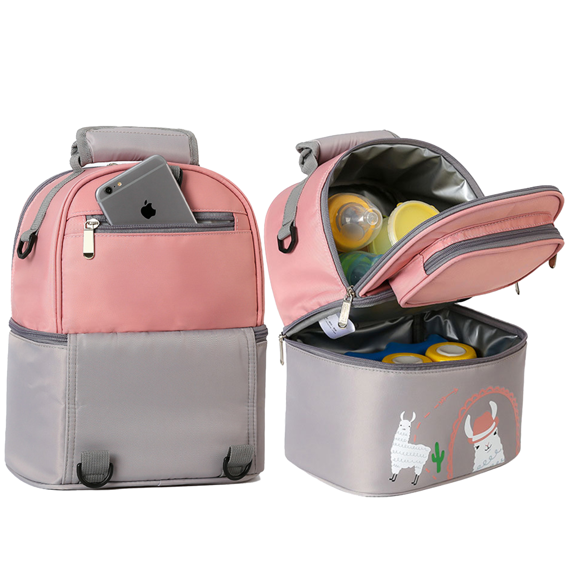 Mochila lonchera porta biberones termico ecobaby original.