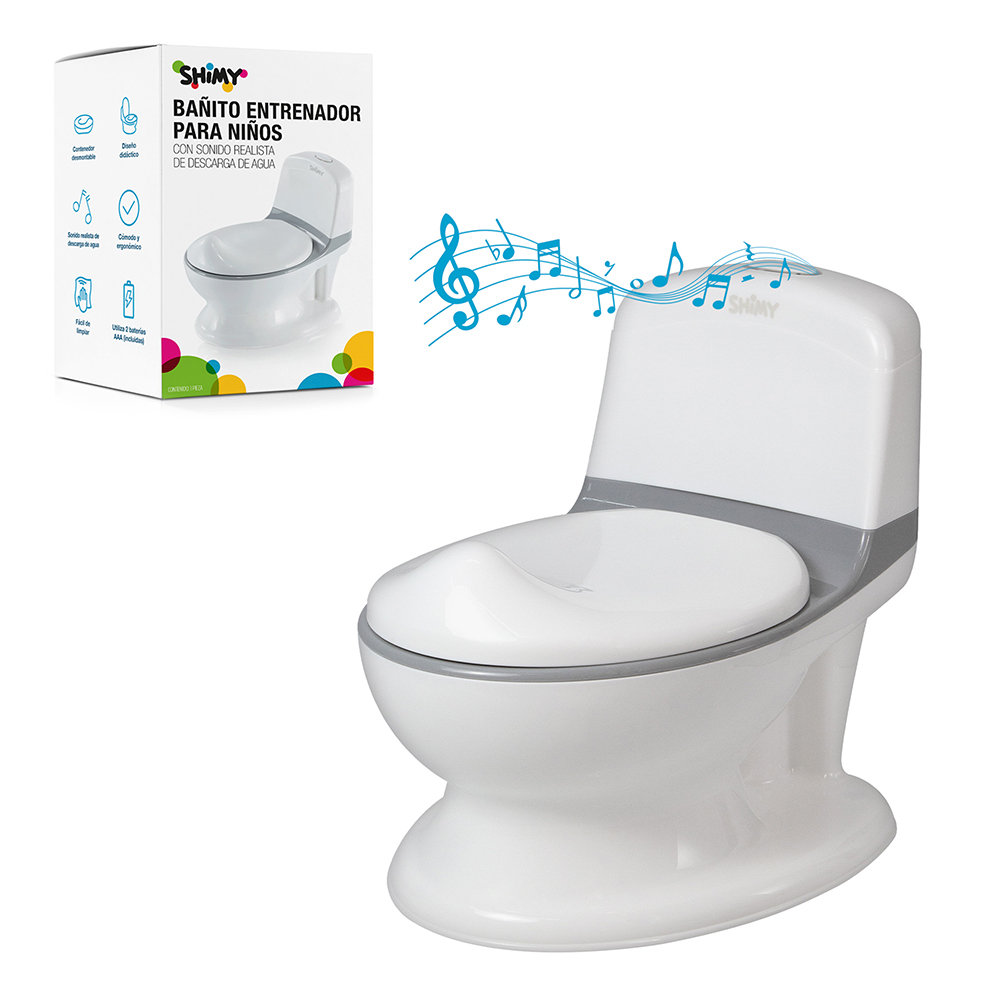 Bañito Entrenador para Niños con Sonido Realista de Descarga de Agua 