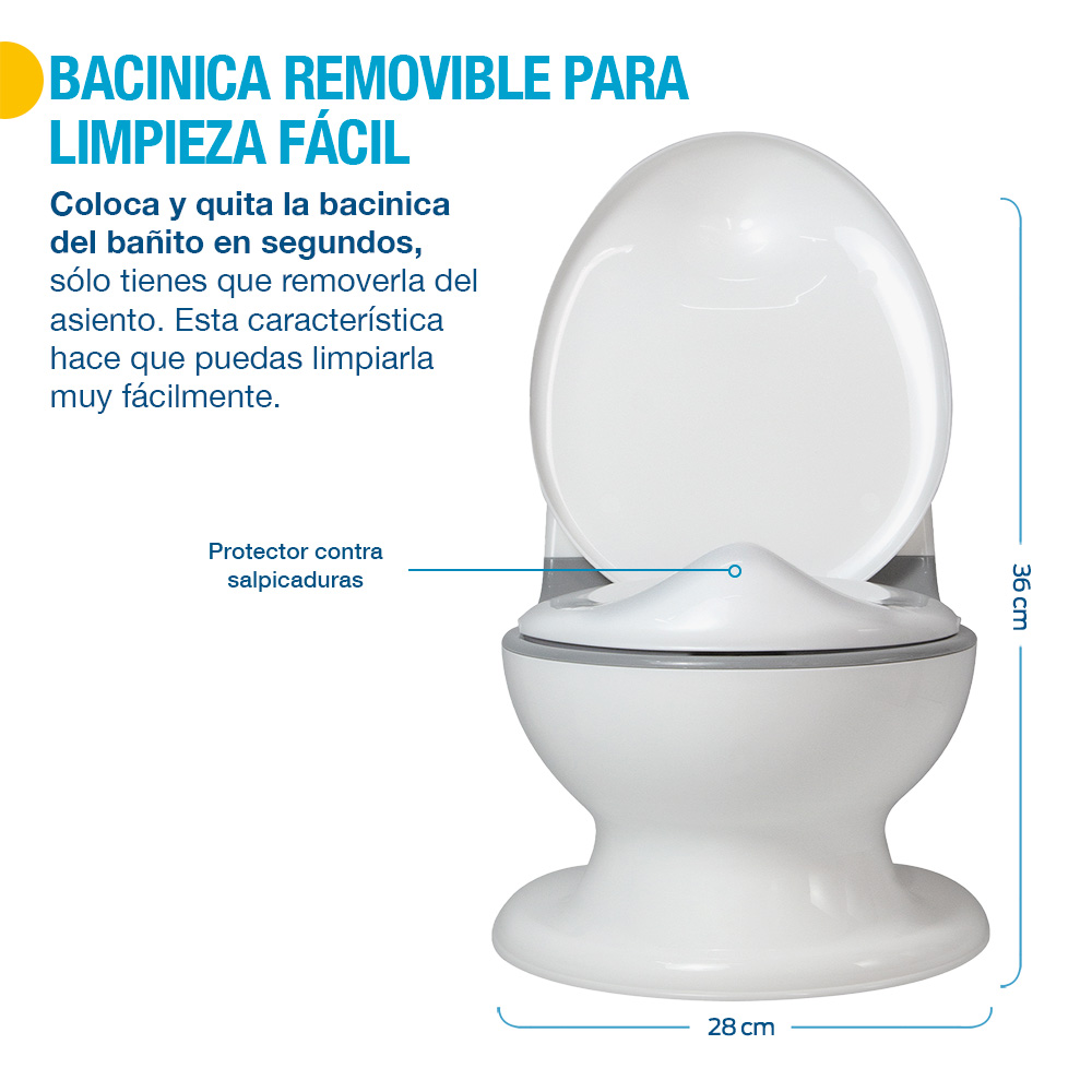 Bañito Entrenador para Niños con Sonido Realista de Descarga de Agua 
