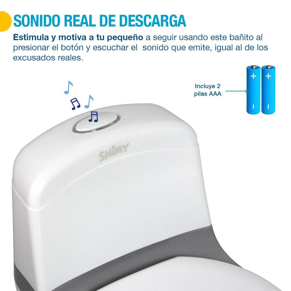 Bañito Entrenador para Niños con Sonido Realista de Descarga de Agua 