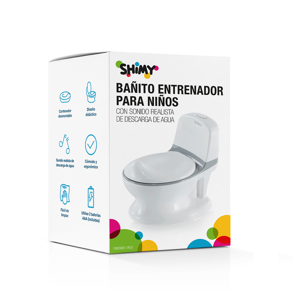 Bañito Entrenador para Niños con Sonido Realista de Descarga de Agua 