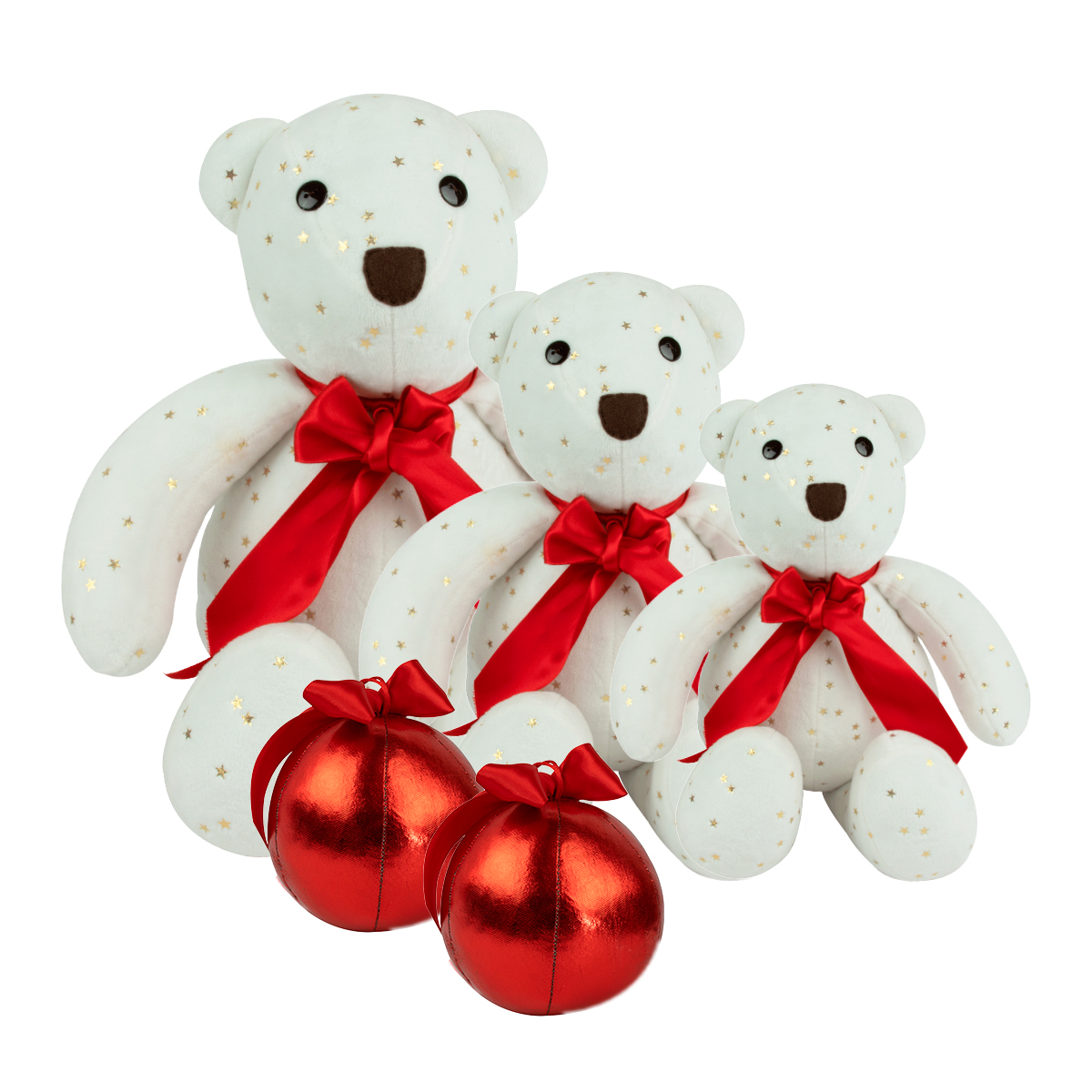 Decoración Navidad Set 3 Osos 140, 60, 80 cm + 2 Esferas 87 cm Tv Ofertas Fredo