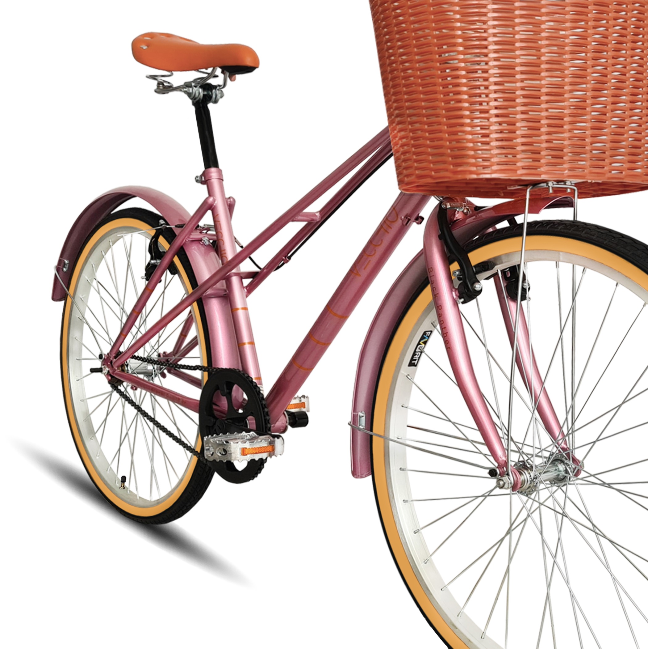 Bicicleta Urbana Vecchio Canasta Rodada 26 Dama Rosa