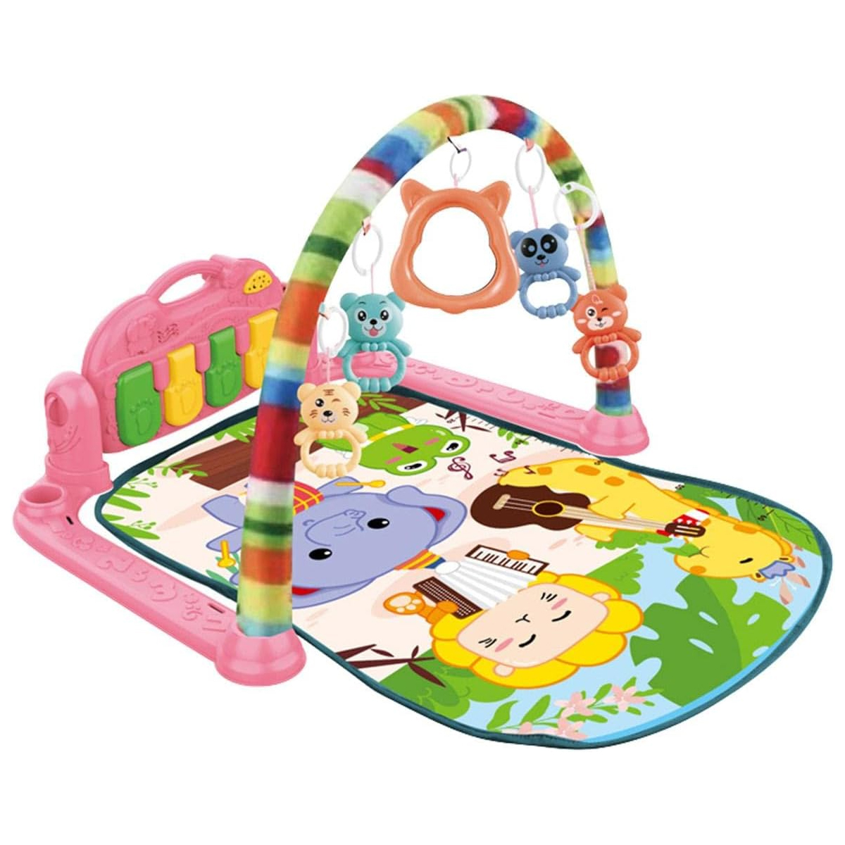 Gimnasio para bebe Harmony Multifuncional Musical Leon Rosa.