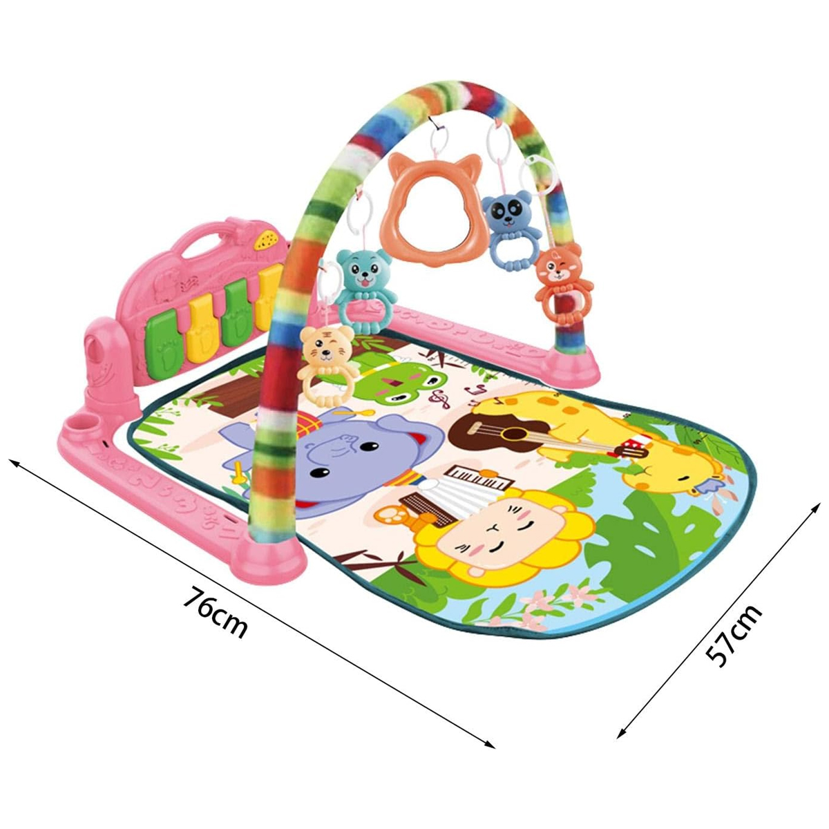 Gimnasio para bebe Harmony Multifuncional Musical Leon Rosa.