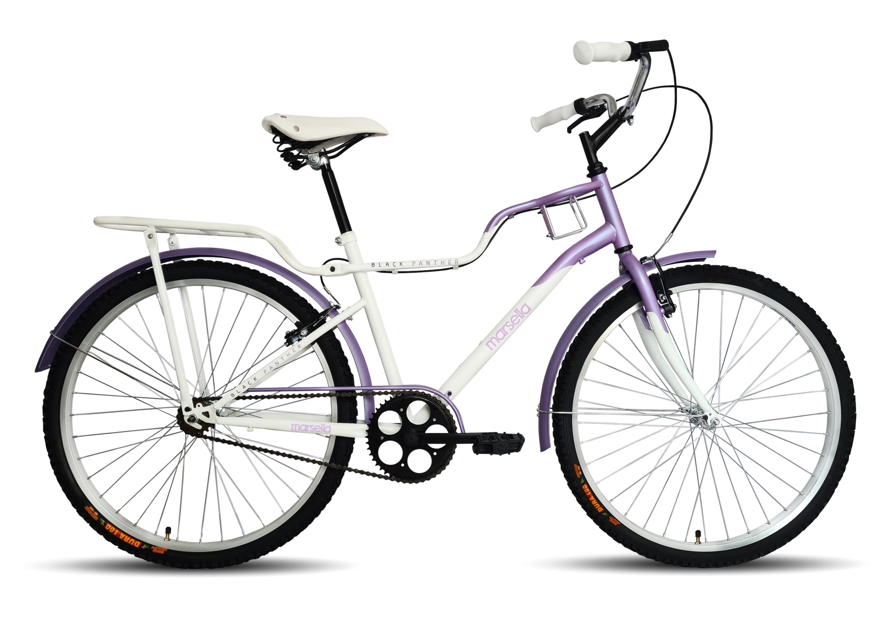Bicicleta Urbana Marsella Rodada 26 Portabulto Morado
