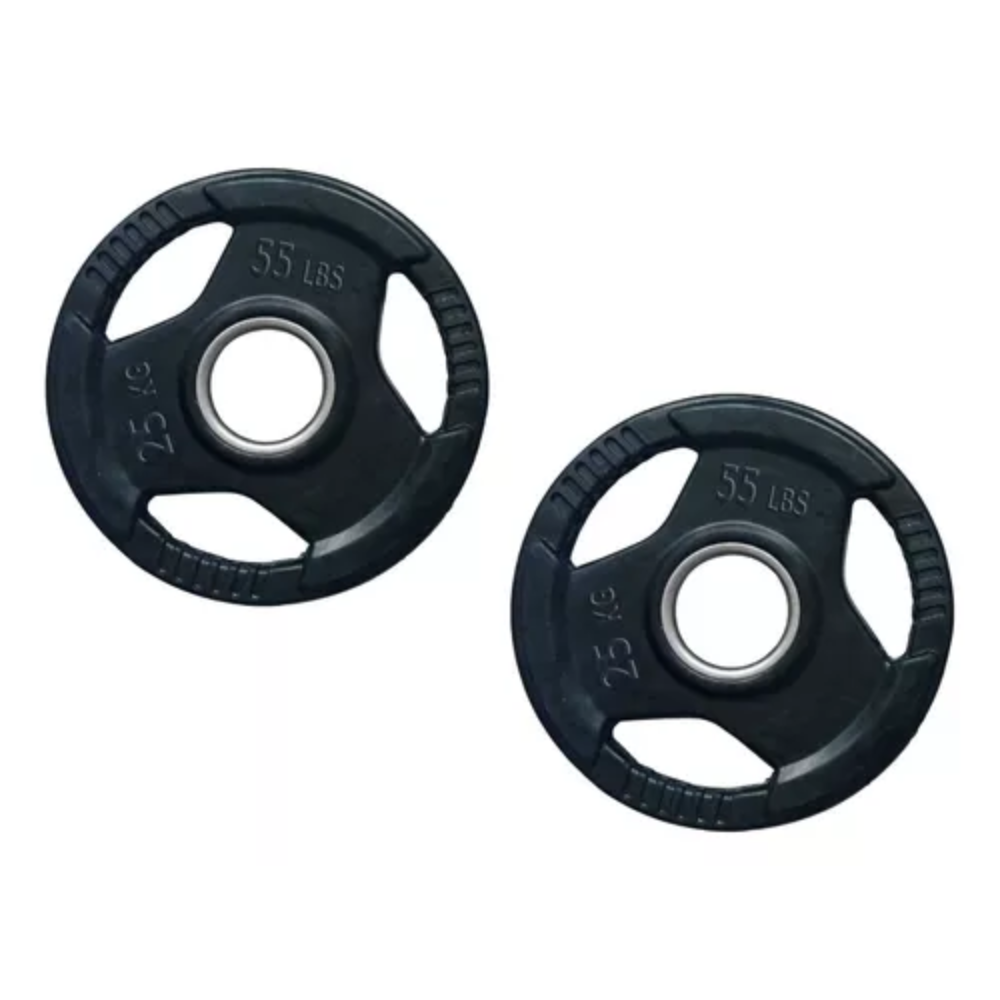Par De Discos Plastificados de 55 Lbs ( 25kg )