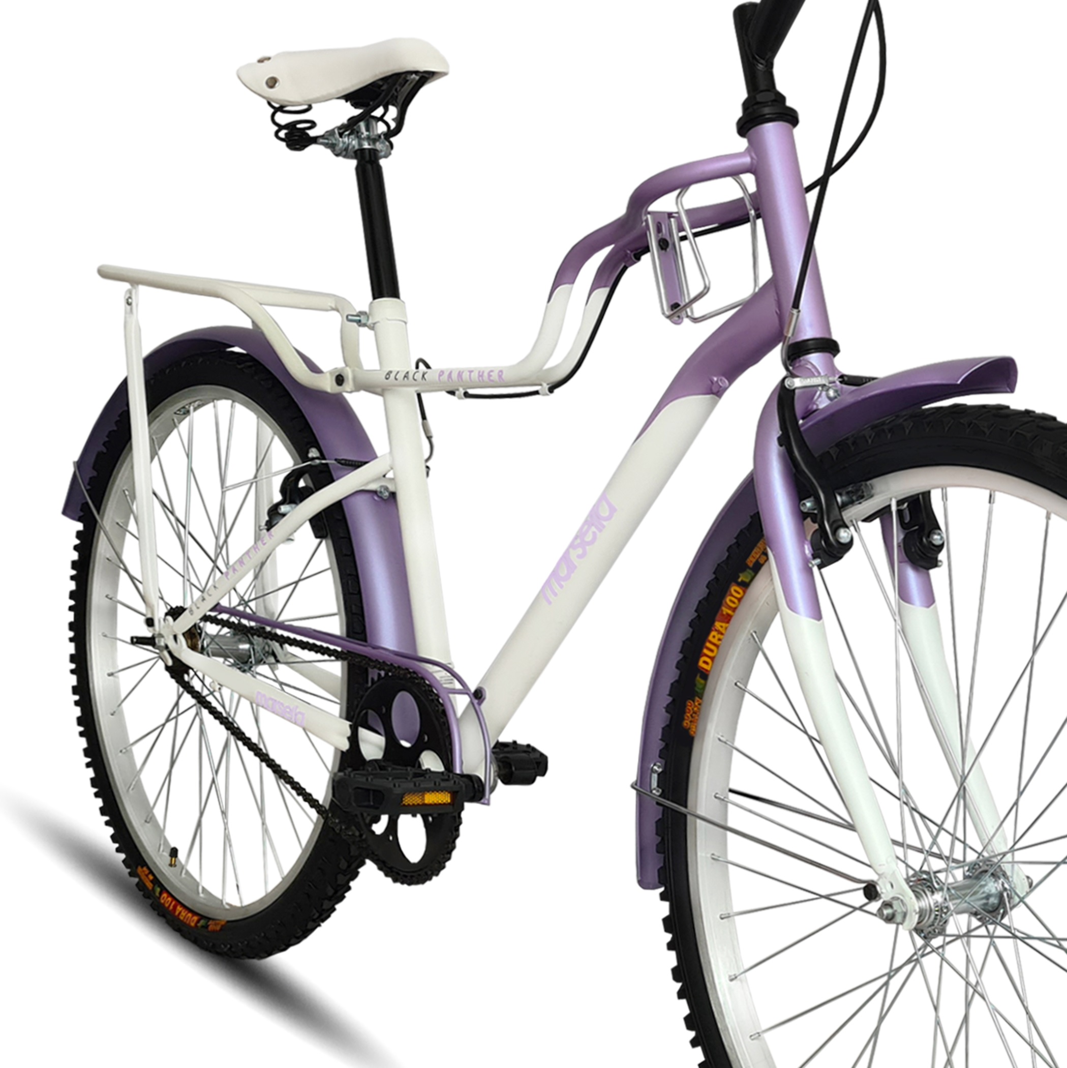 Bicicleta Urbana Marsella Rodada 26 Portabulto Morado