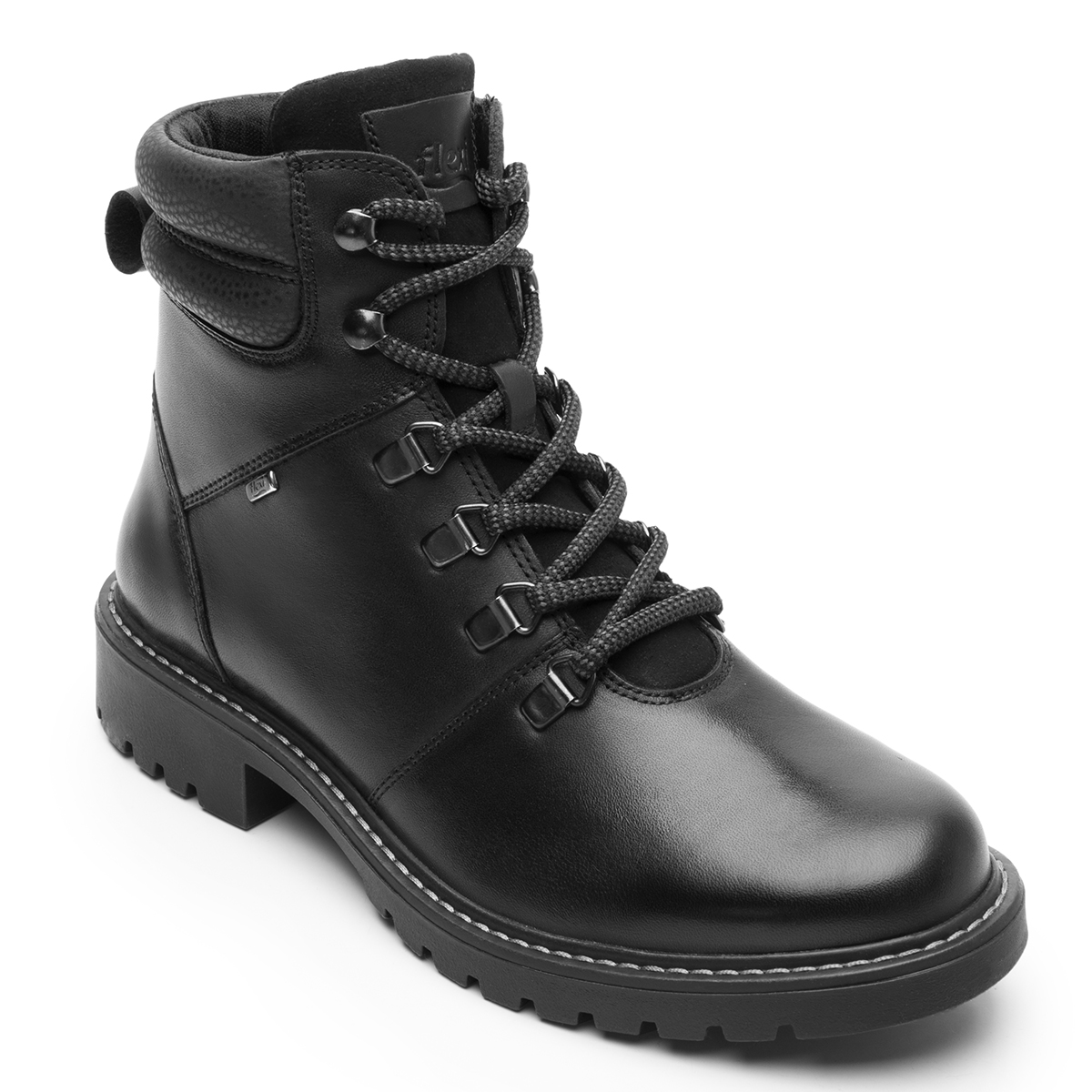 Botas Urbanas Flexi Outdoors Mujer 37819 Negro Piel Cierre