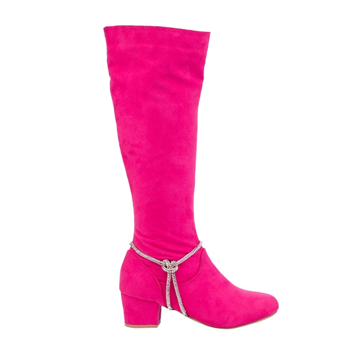 Botas fucsia de vestir marca Vivis Shoes Kids, largas con tacón