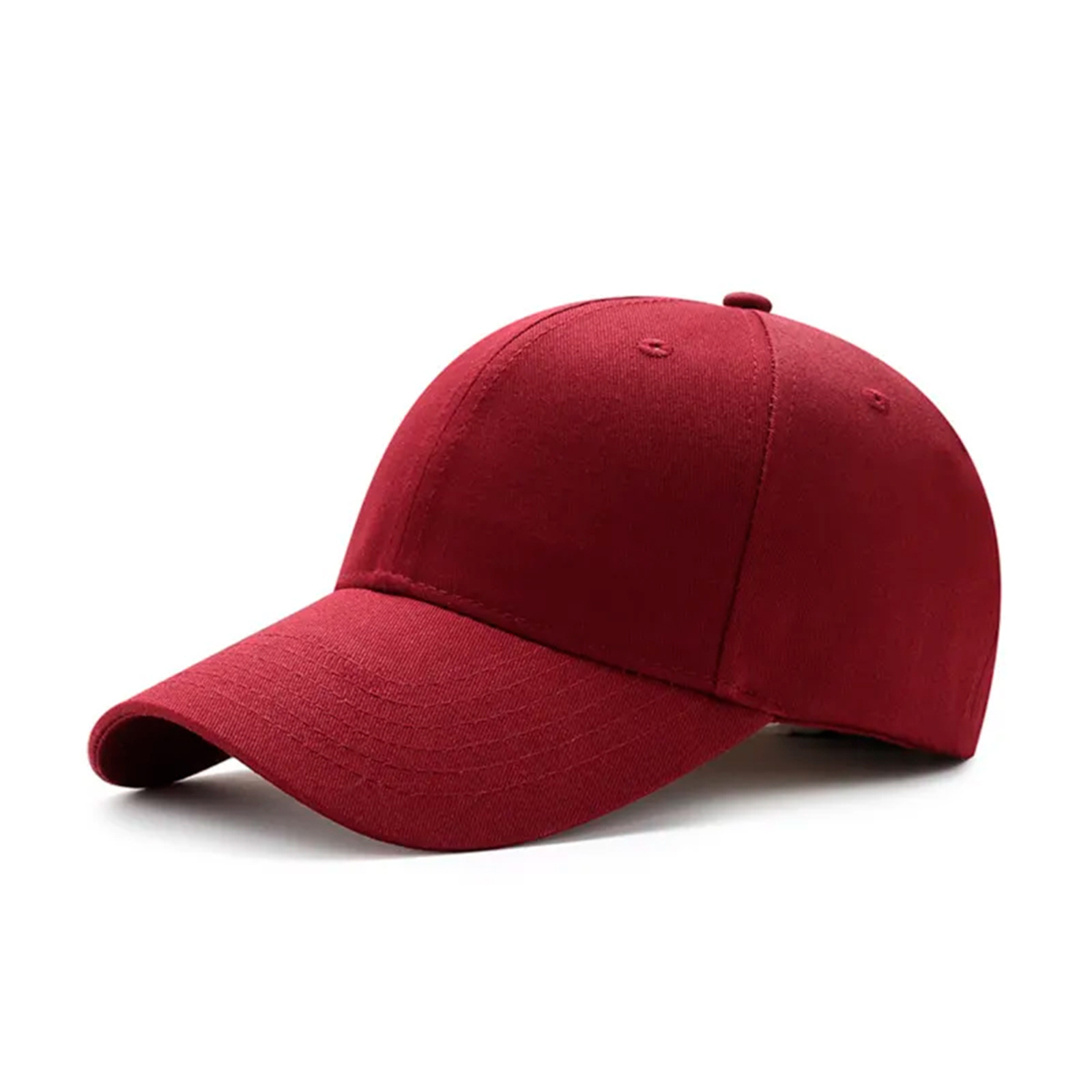 Gorra Ajustable Vino, Color Liso, Beisbol, Sombrero, Tennis, Correr, Fitness, Uso Diario