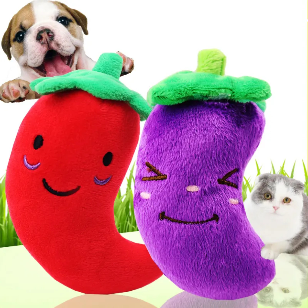 Set de 2 Juguetes de Felpa para Mascota, Juguete Chirriante para perros 