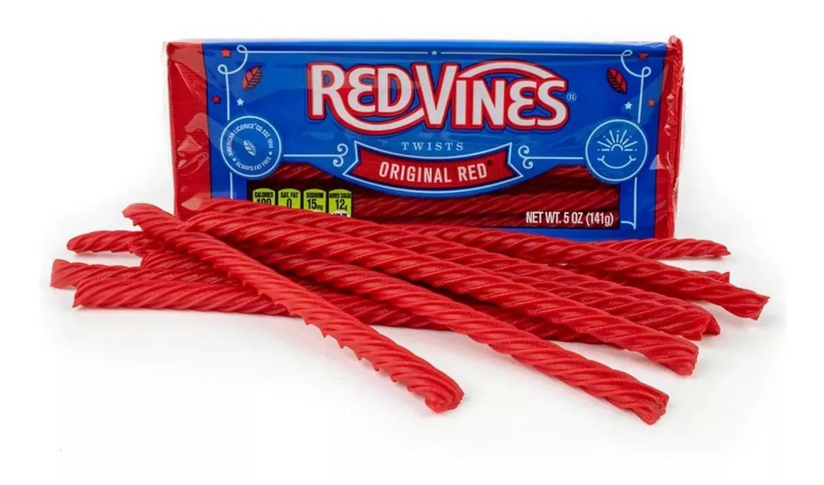 Dulces Red Vines Twists Original Red 142g / 5oz Fat Free