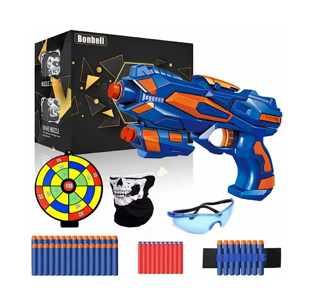 Pistola Juguete De 40 Dardos Espuma Niño