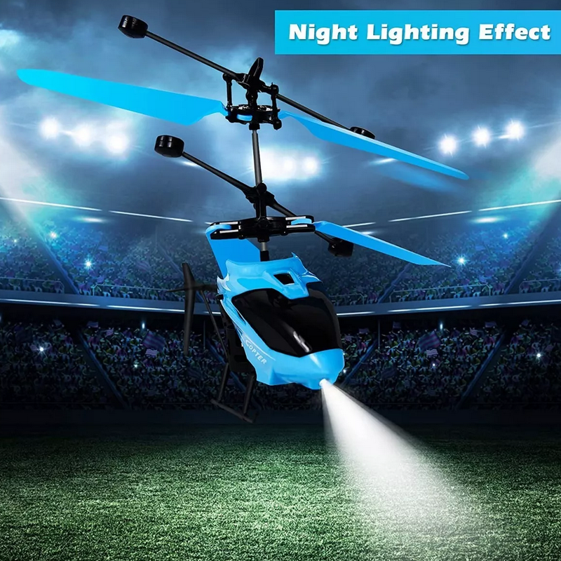 Helicóptero Drone De Control Remoto Recargable Luz Led