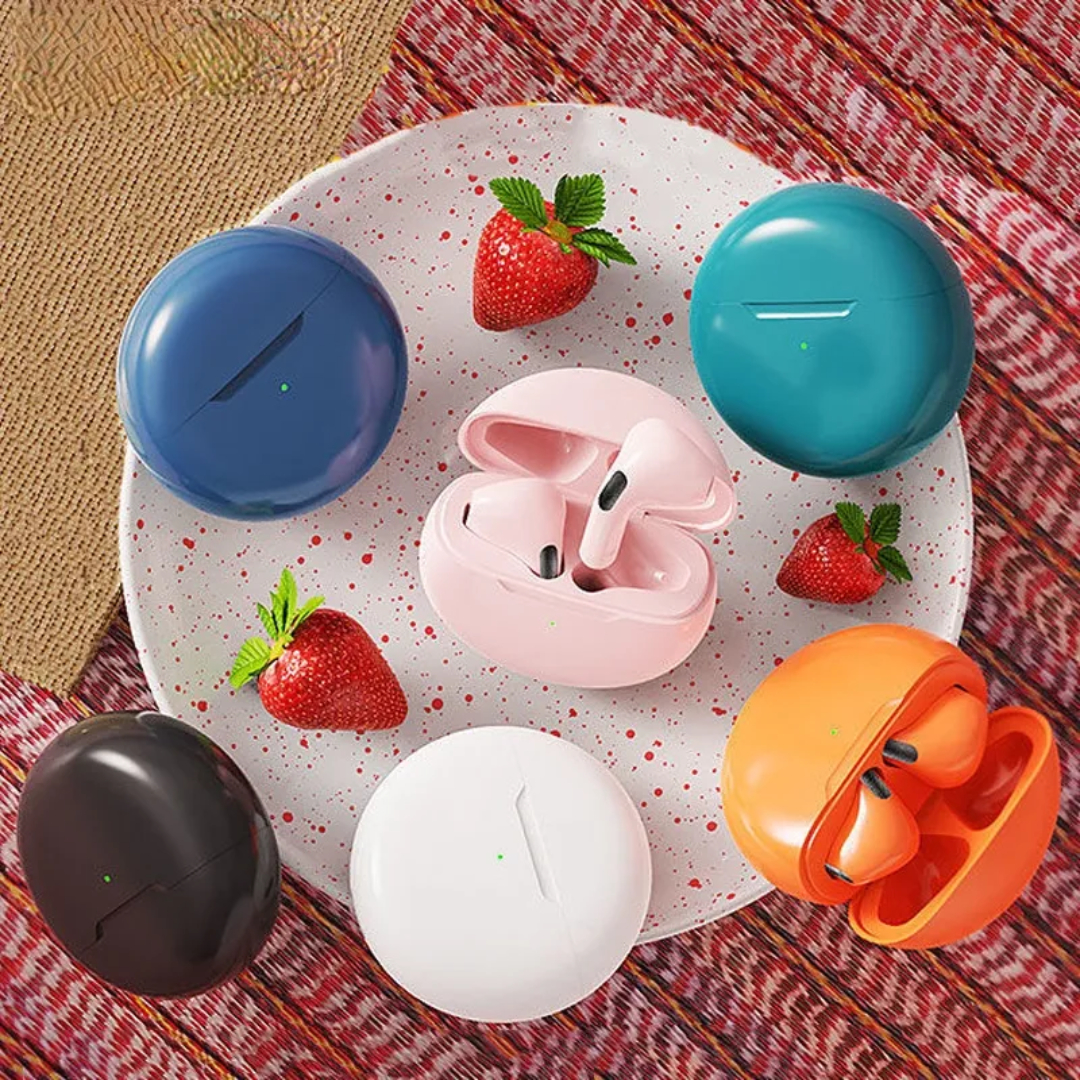 Audífonos Pro 6 Touch Bluetooth 5.1 Color Azul, Auriculares Inalambricos Sonido Estereo Version 5.1 +EDR In- EAR Gamer, Deportivos