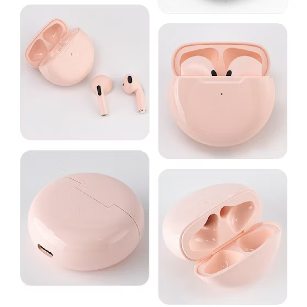 Audífonos Pro 6 Touch Bluetooth 5.1 Color Azul, Auriculares Inalambricos Sonido Estereo Version 5.1 +EDR In- EAR Gamer, Deportivos