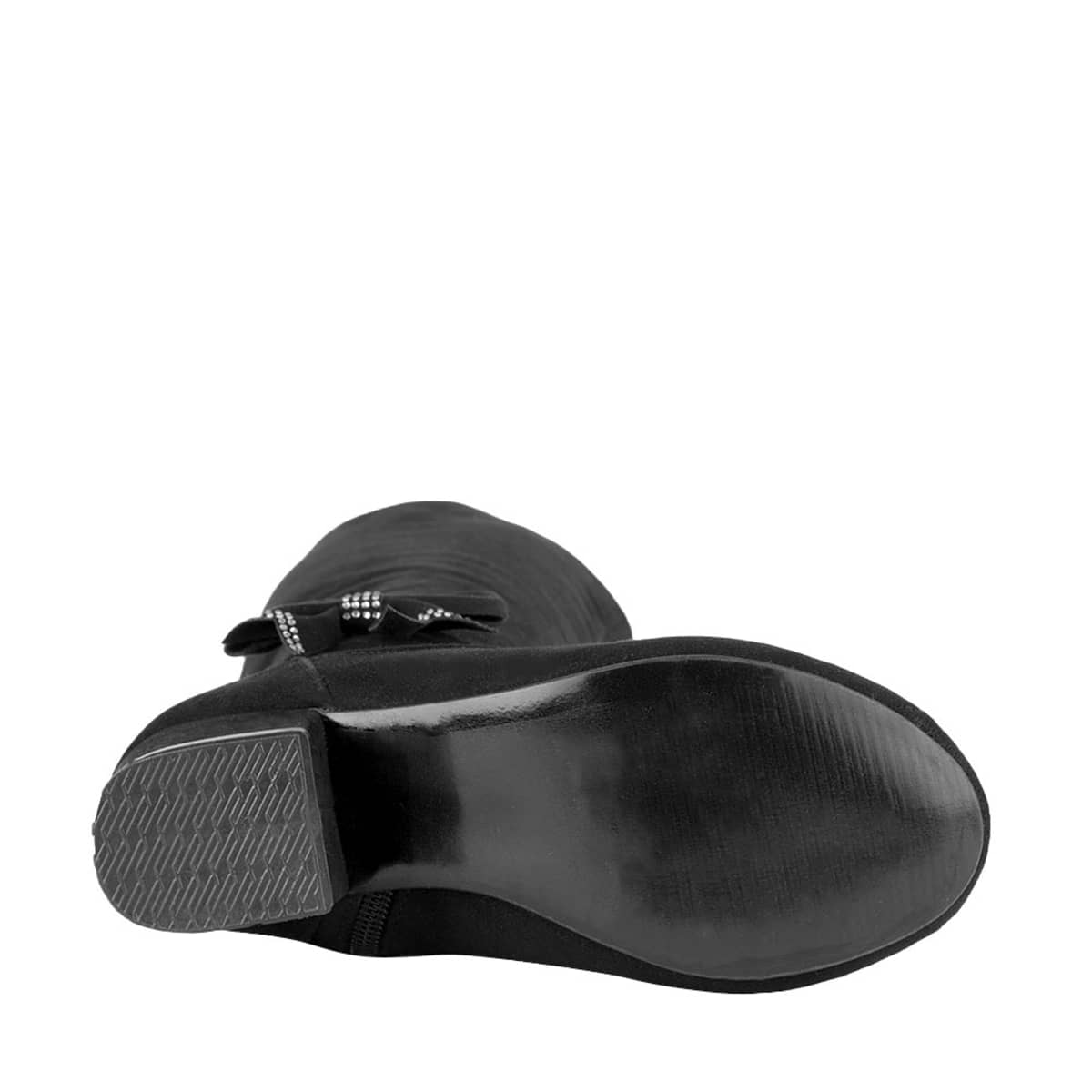 Botas negras de vestir, largas con tacón bajo, marca Vivis Shoes Kids, mod. 1109981