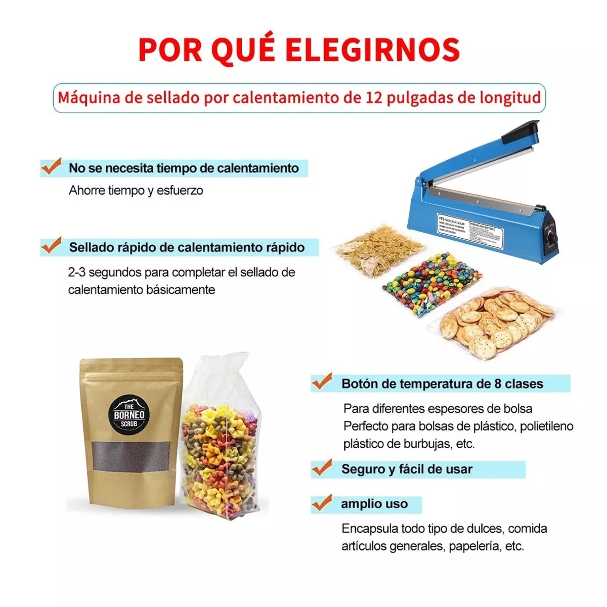 Maquina Selladora Bolsas Plastico Térmica Sella 20cm