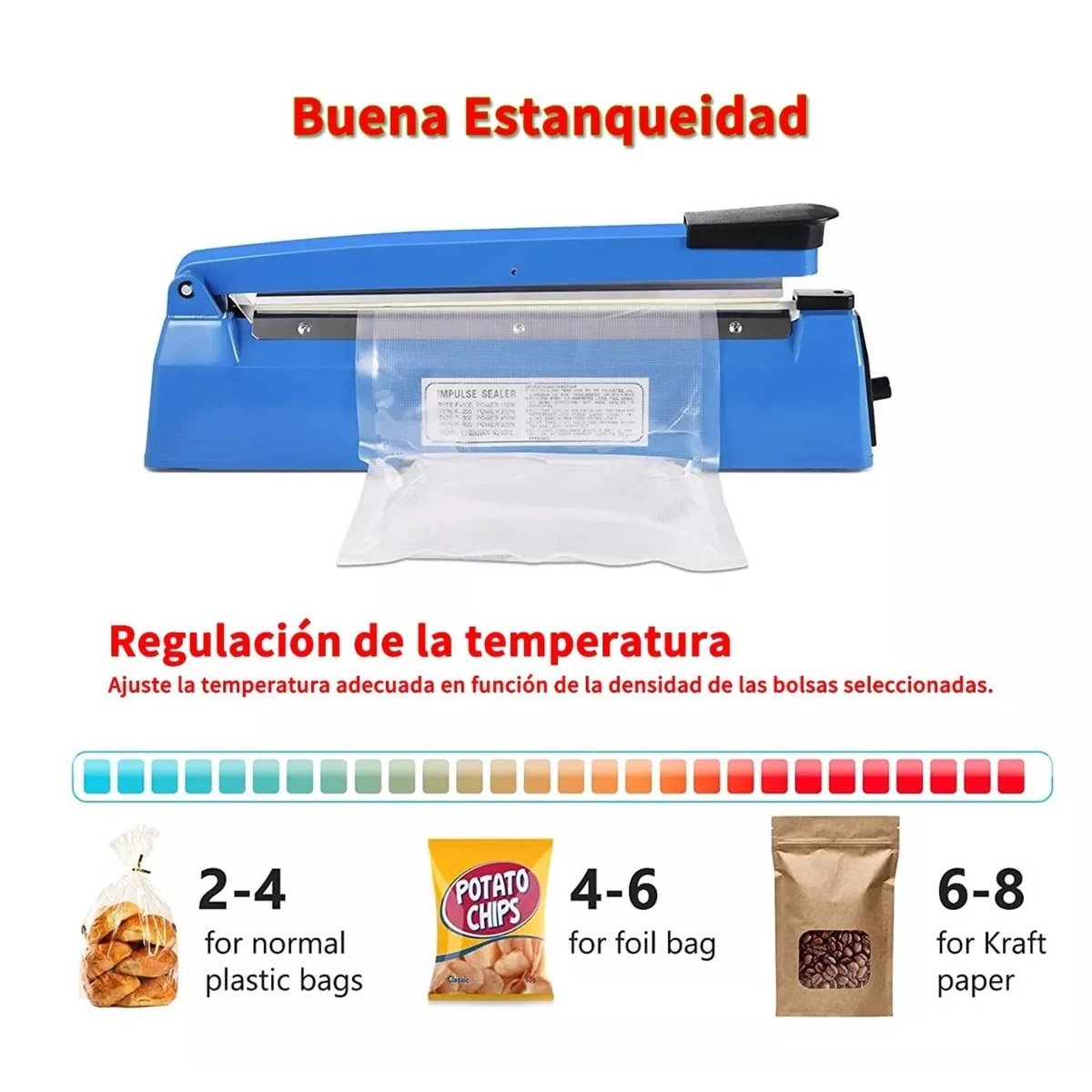 Maquina Selladora Bolsas Plastico Térmica Sella 20cm