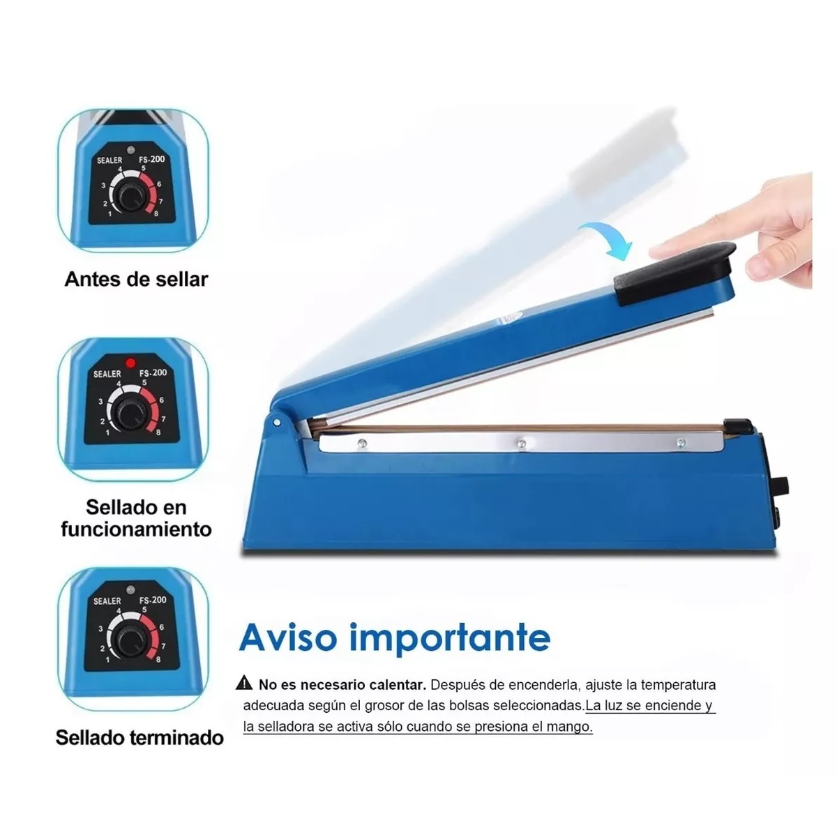 Maquina Selladora Bolsas Plastico Térmica Sella 20cm