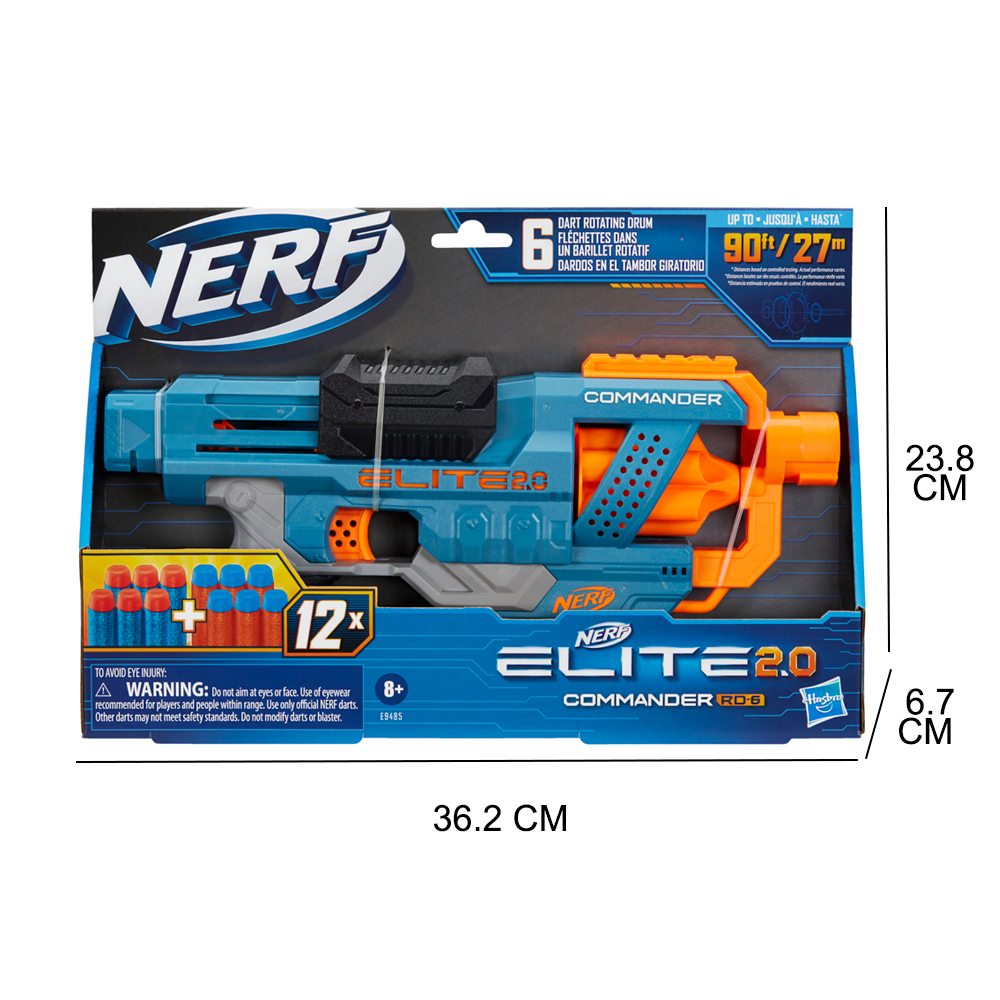 Lanzador Nerf Elite 2.0 Commander RD-6 E9485