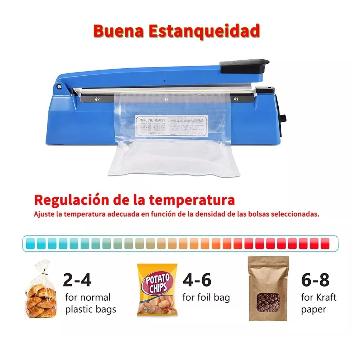 Maquina Térmica Selladora De Bolsas De Plástico De 30 Cm