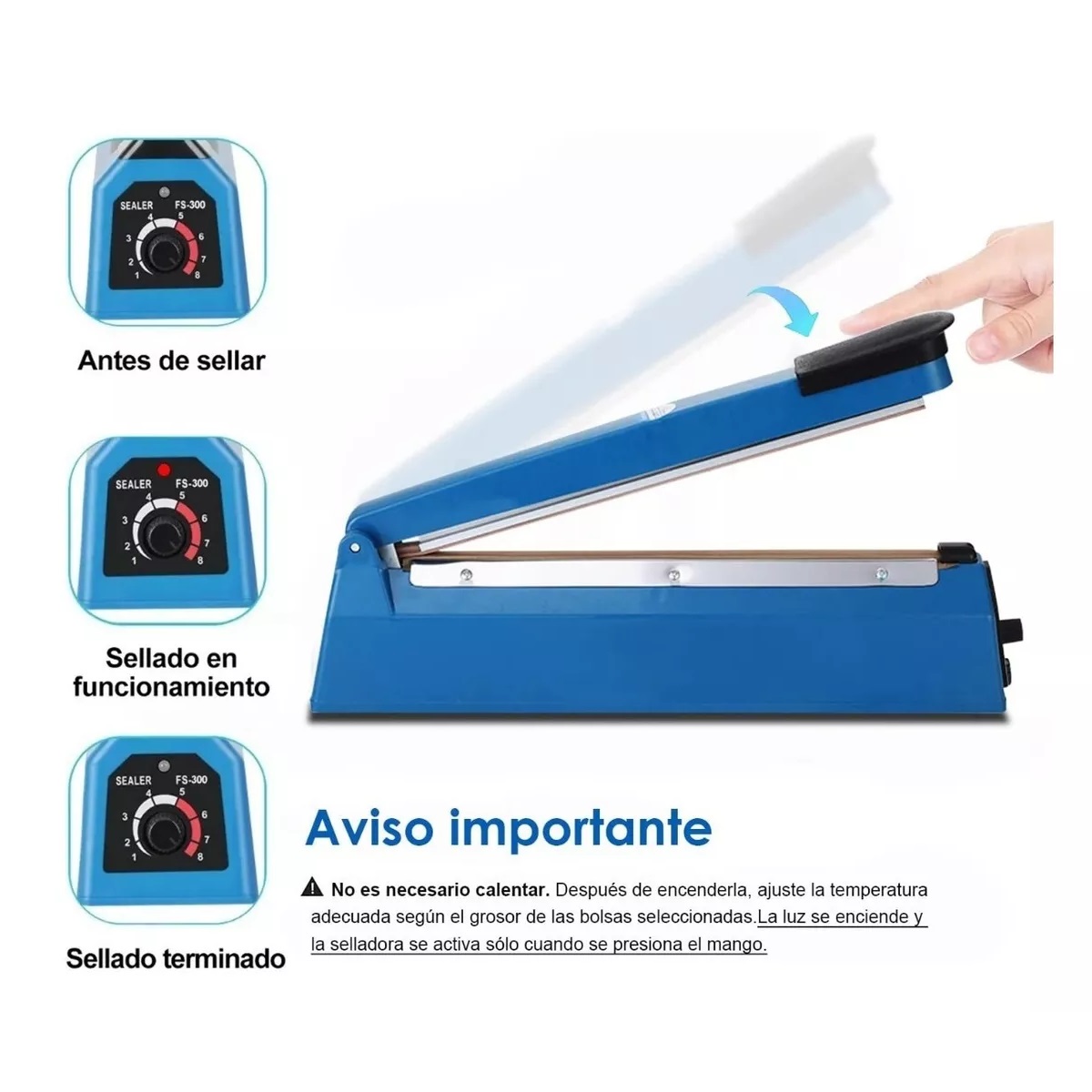 Maquina Térmica Selladora De Bolsas De Plástico De 30 Cm