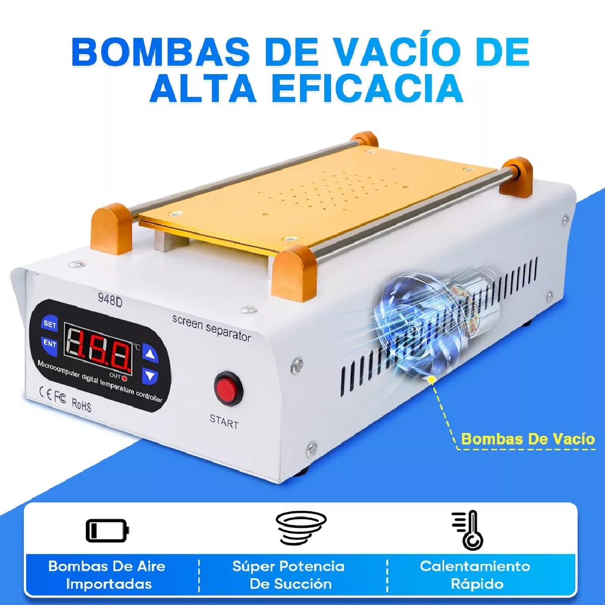 Máquina Plancha Separadora De Pantalla Lcd Celulares 9in