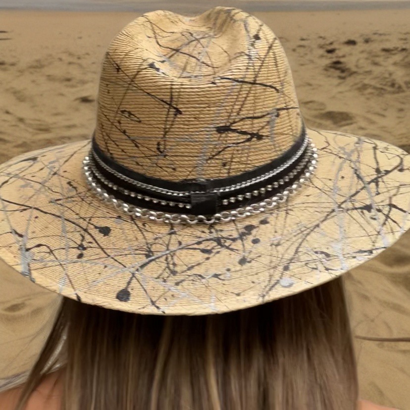 Sombrero de palma fina artesanal ARD Graffiti para dama 