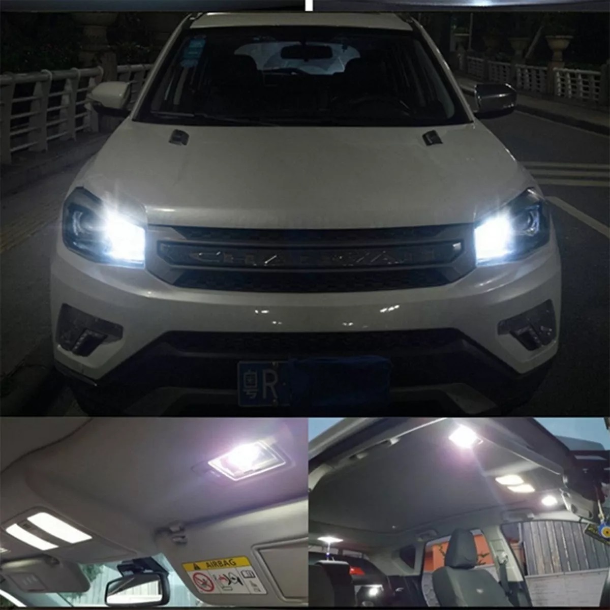 Set 2pz Led Faros T10 Lupa Canbus Pellizco Luz Interior Auto 12v