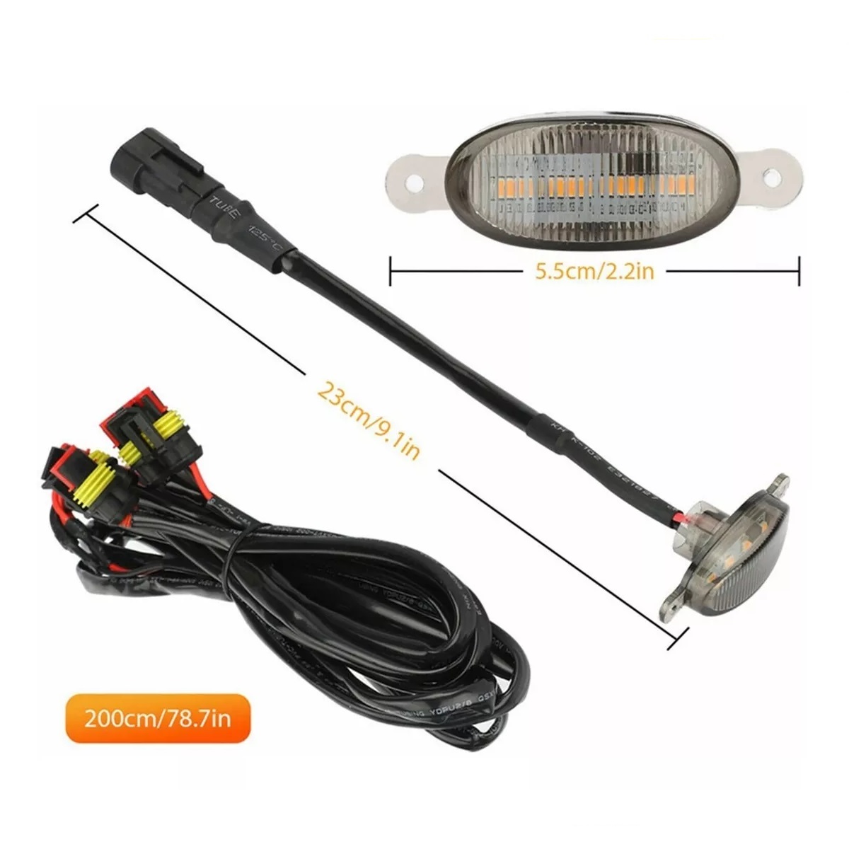 Kits 6 Luces De Parrilla Led Ámbar Para Unversal Automotriz