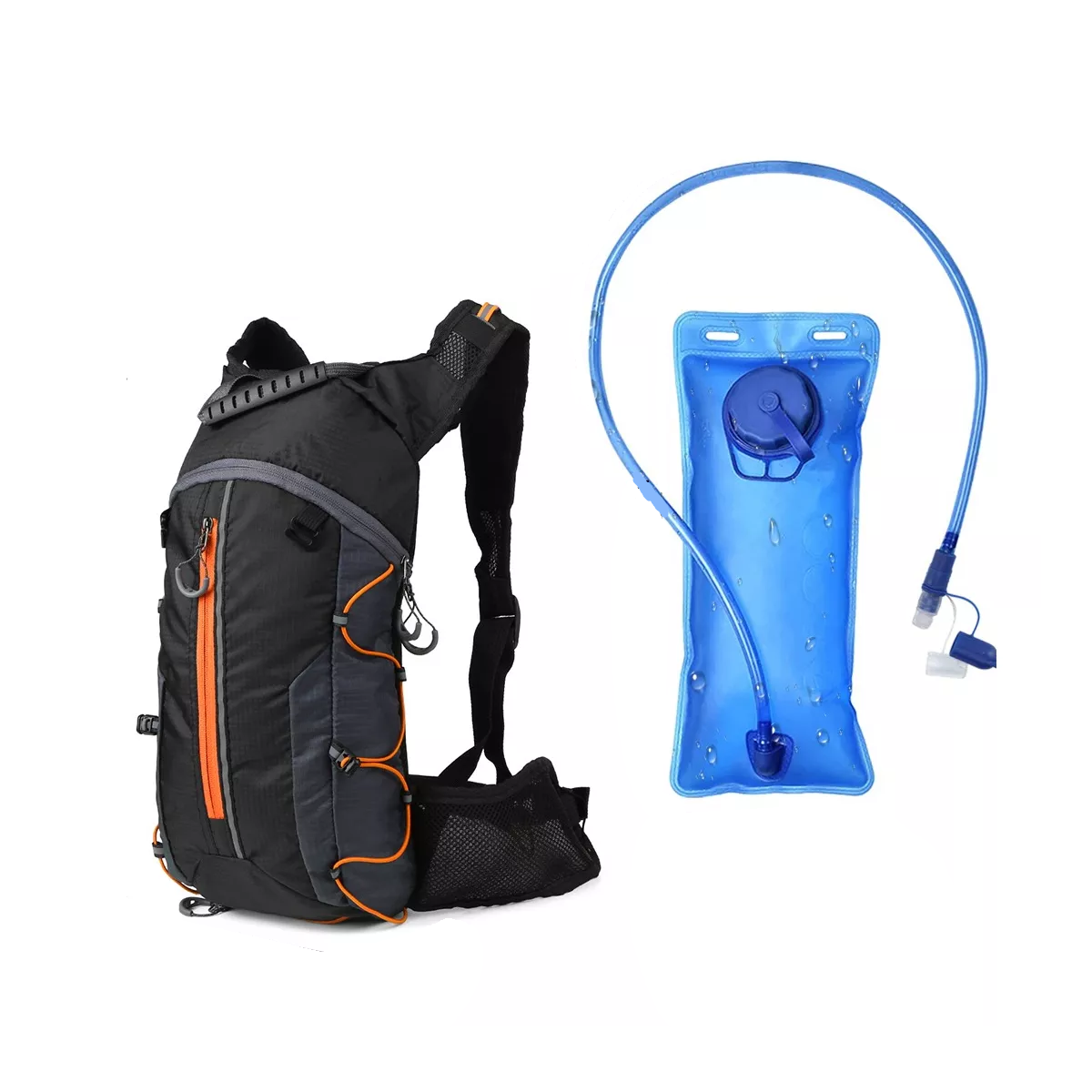 Mochila Hidratación Hiking Campismo Ciclismo+bolsa De Agua2l Negro