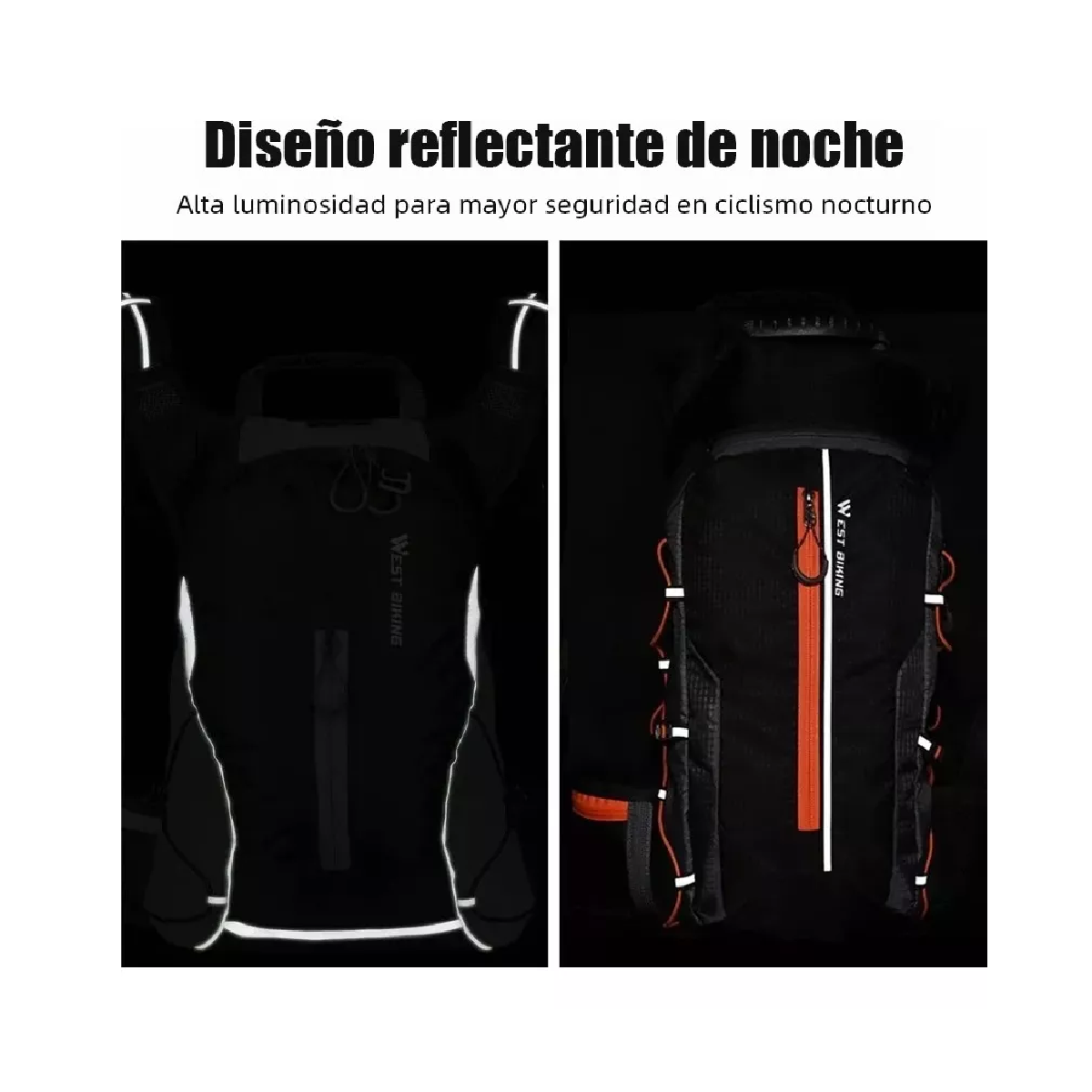 Mochila Hidratación Hiking Campismo Ciclismo+bolsa De Agua2l Negro