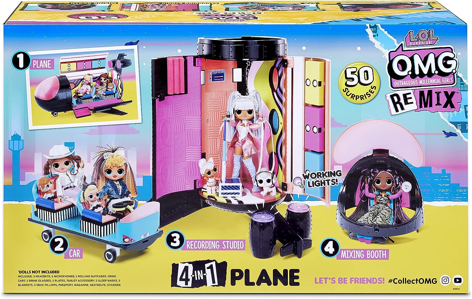 Lol Surprise Omg Remix Avión 4 En 1