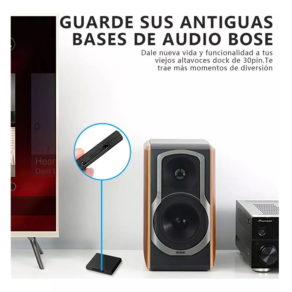 Receptor Audio Bluetooth 30pin Inalámbrico Para Bose Sound