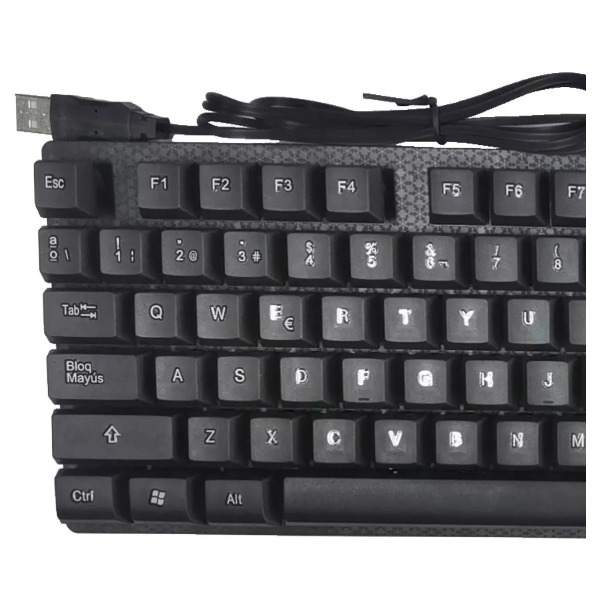 Teclado Oficina En Español, Con Ñ , Uso Rudo, Mouse