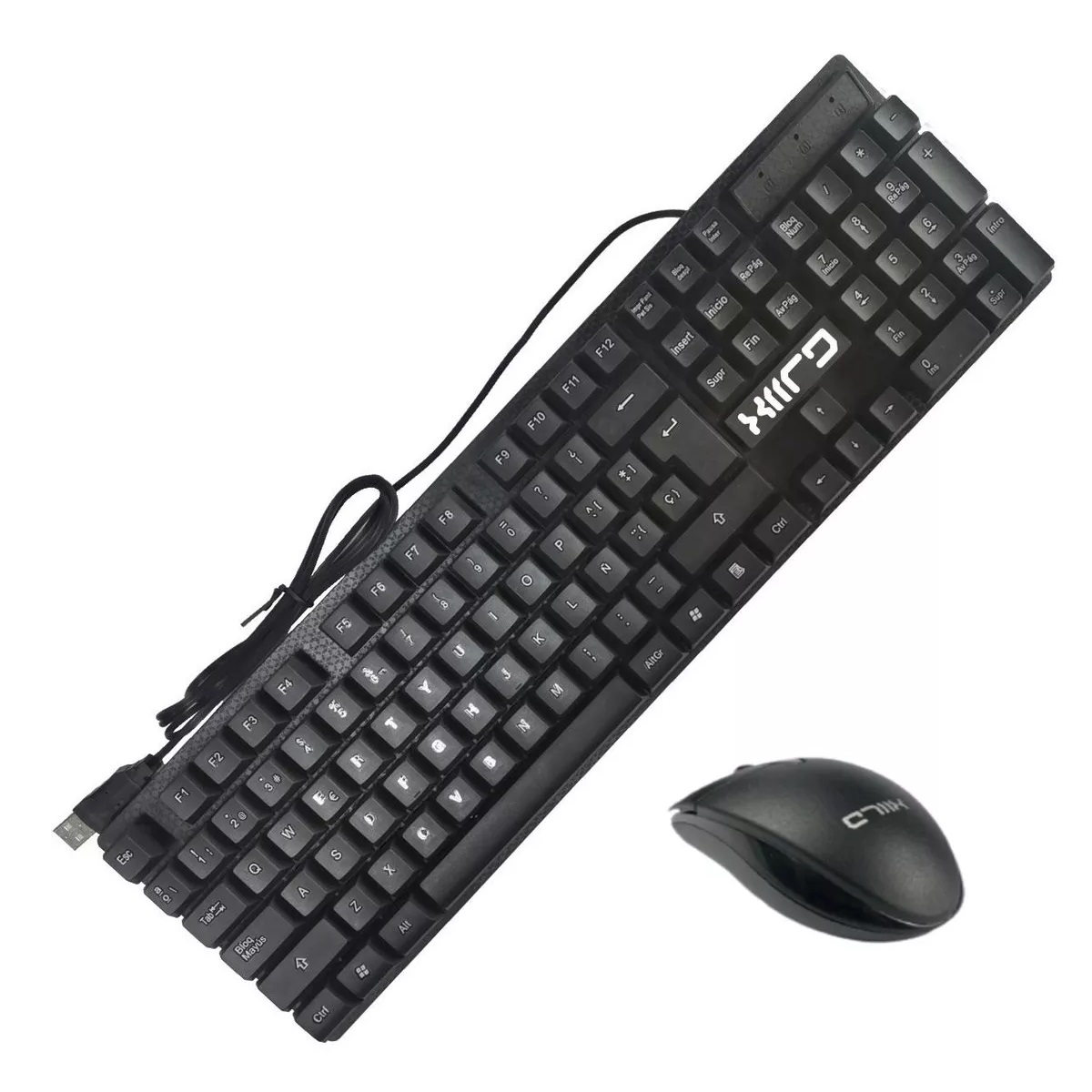 Teclado Oficina En Español, Con Ñ , Uso Rudo, Mouse