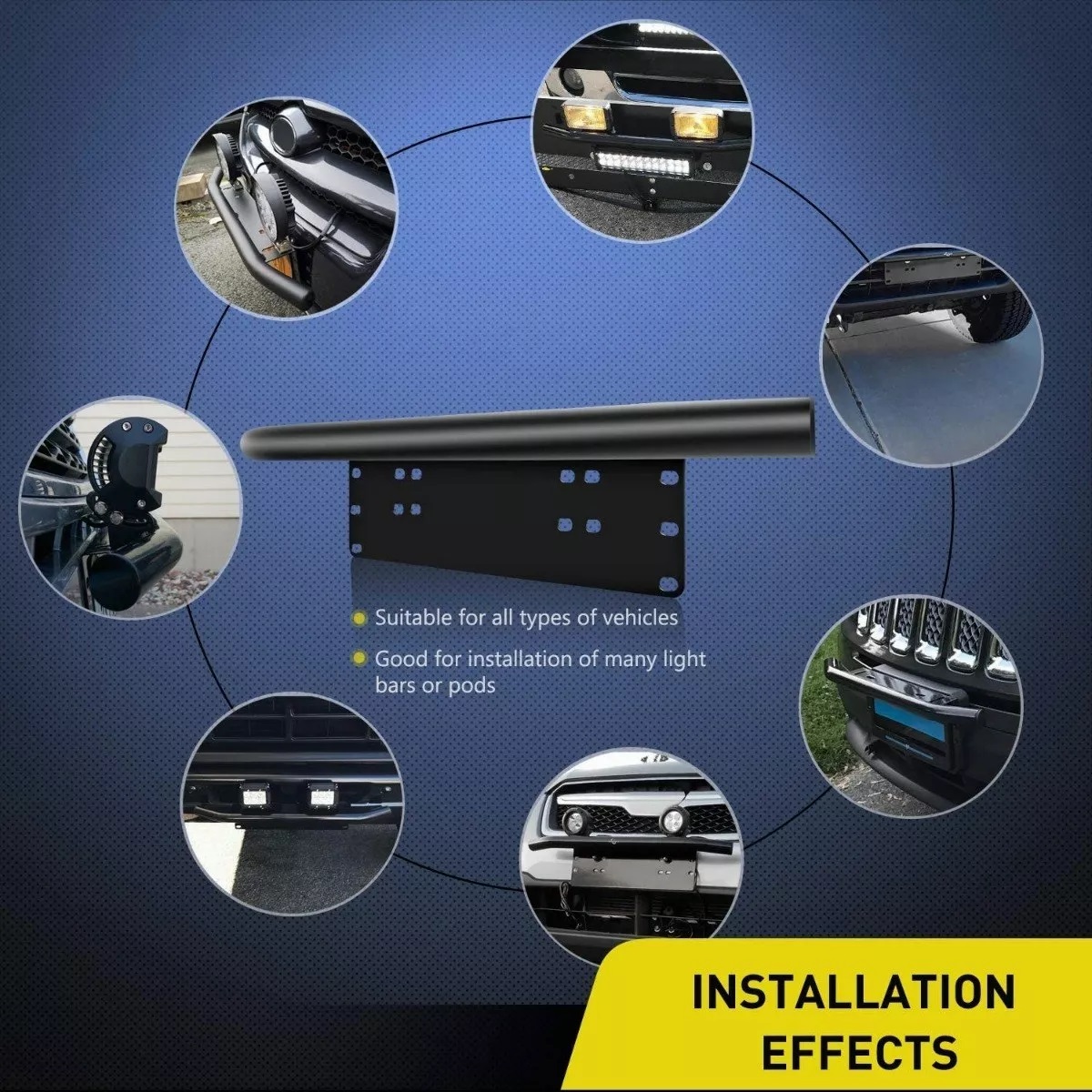 Base Soporte Porta Faros Barra Led Portaplacas Auto Jeep/suv