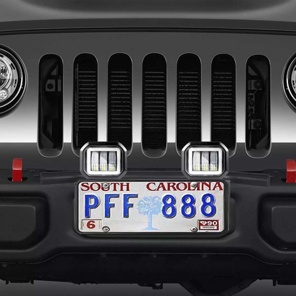 Base Soporte Porta Faros Barra Led Portaplacas Auto Jeep/suv