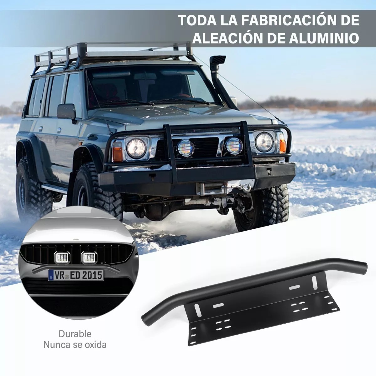 Base Soporte Porta Faros Barra Led Portaplacas Auto Jeep/suv