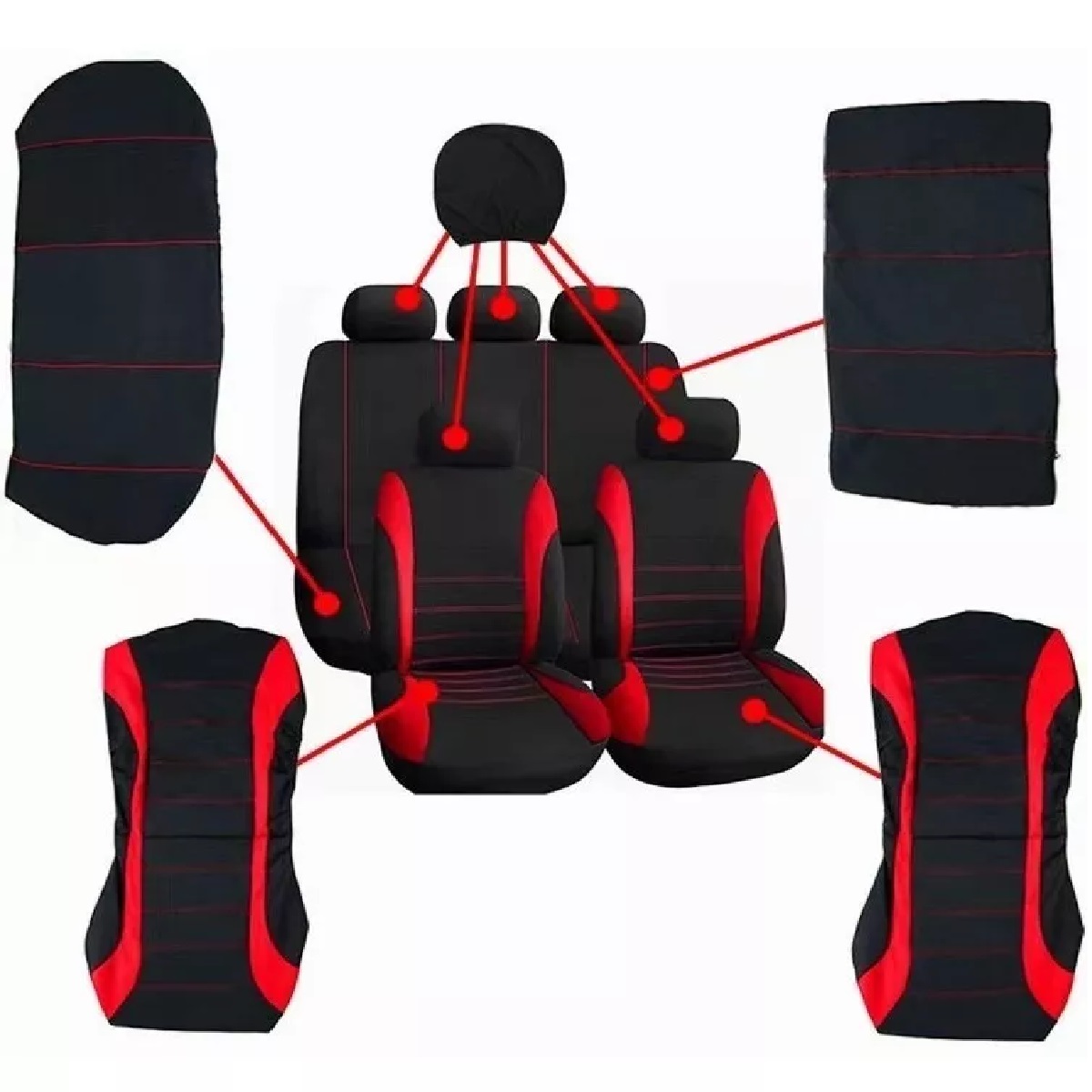 Funda De Asiento Coche De Poliéster Universal Para 5asientos