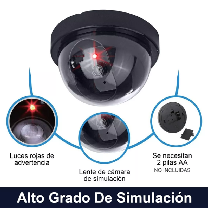 Camara Falsa Domo Inalambrica Seguridad Vigilancia Fake