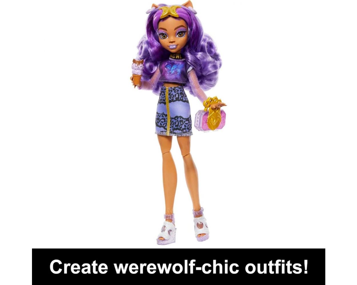  Monster High Muñeca Skulltimates Destellos de Horror Clawdeen