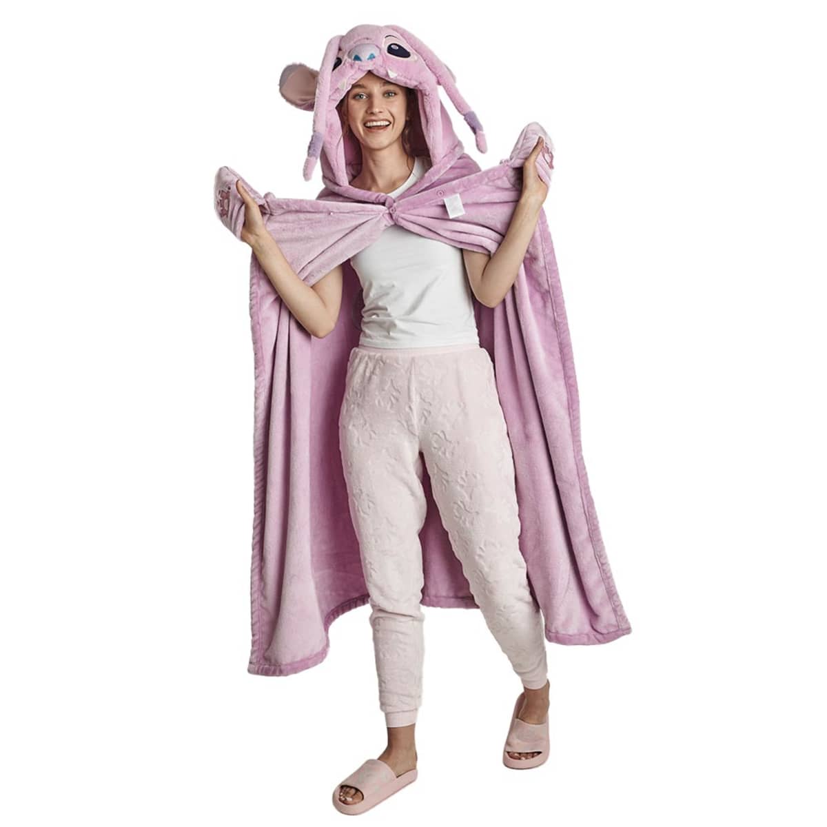 Bata de descanso de Disney, color rosa, de Angel, personaje de Lilo y Stitch, mod. 1091540